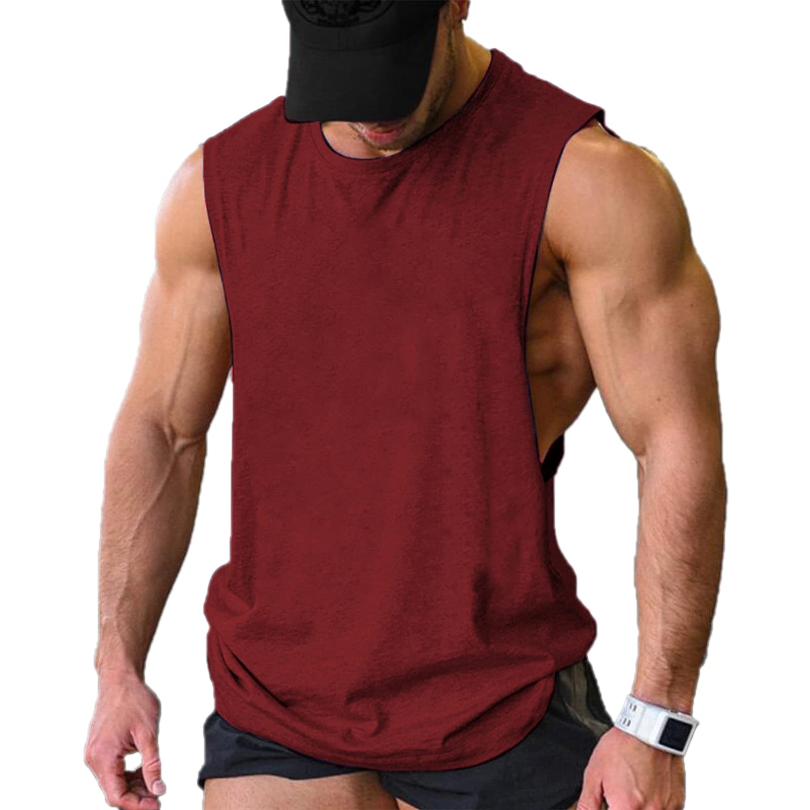 COOFANDY Men Workout Tank Top 2 Pack Gym Bodybuilding Sleeveless T Shirts