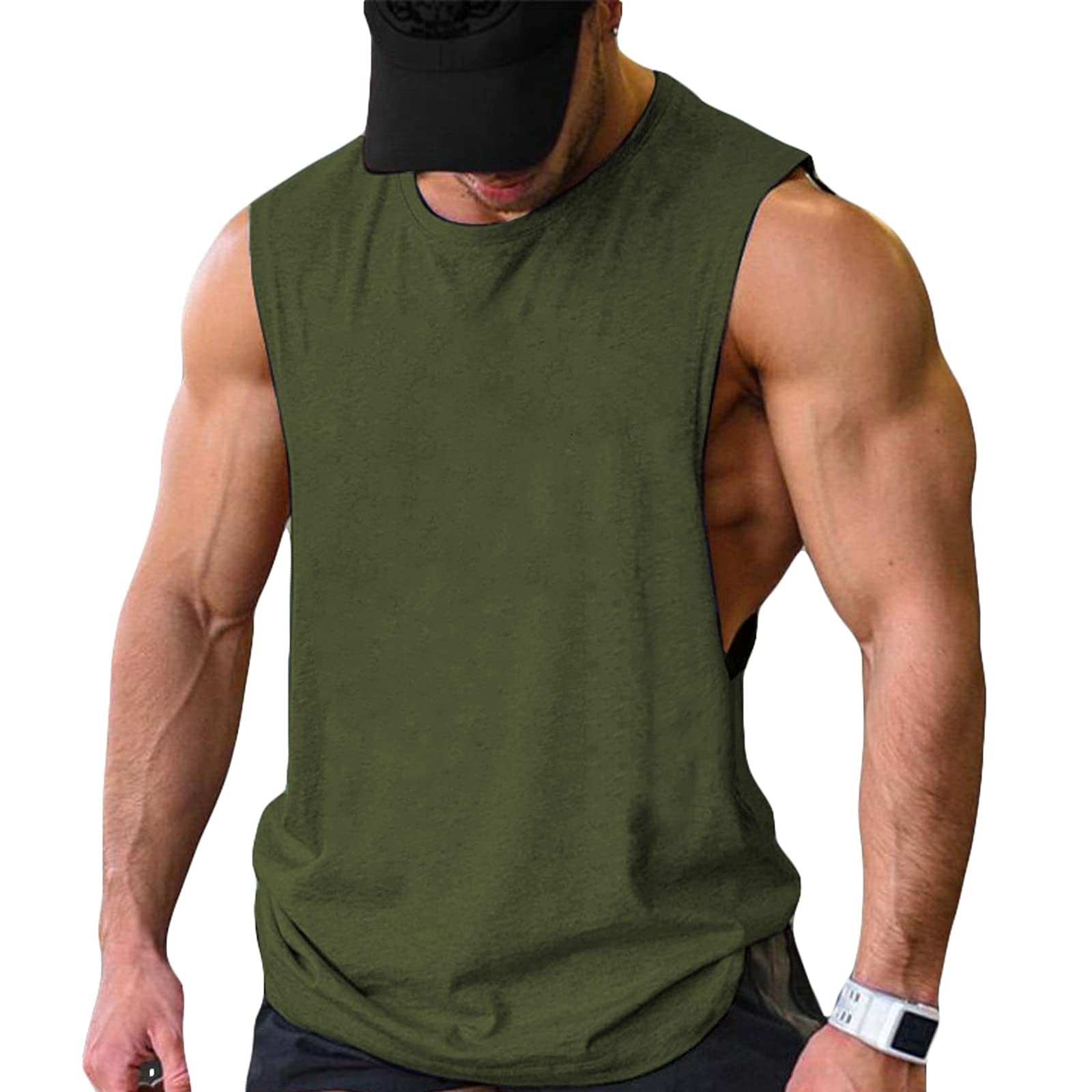 COOFANDY Men Workout Tank Top 2 Pack Gym Bodybuilding Sleeveless T Shirts
