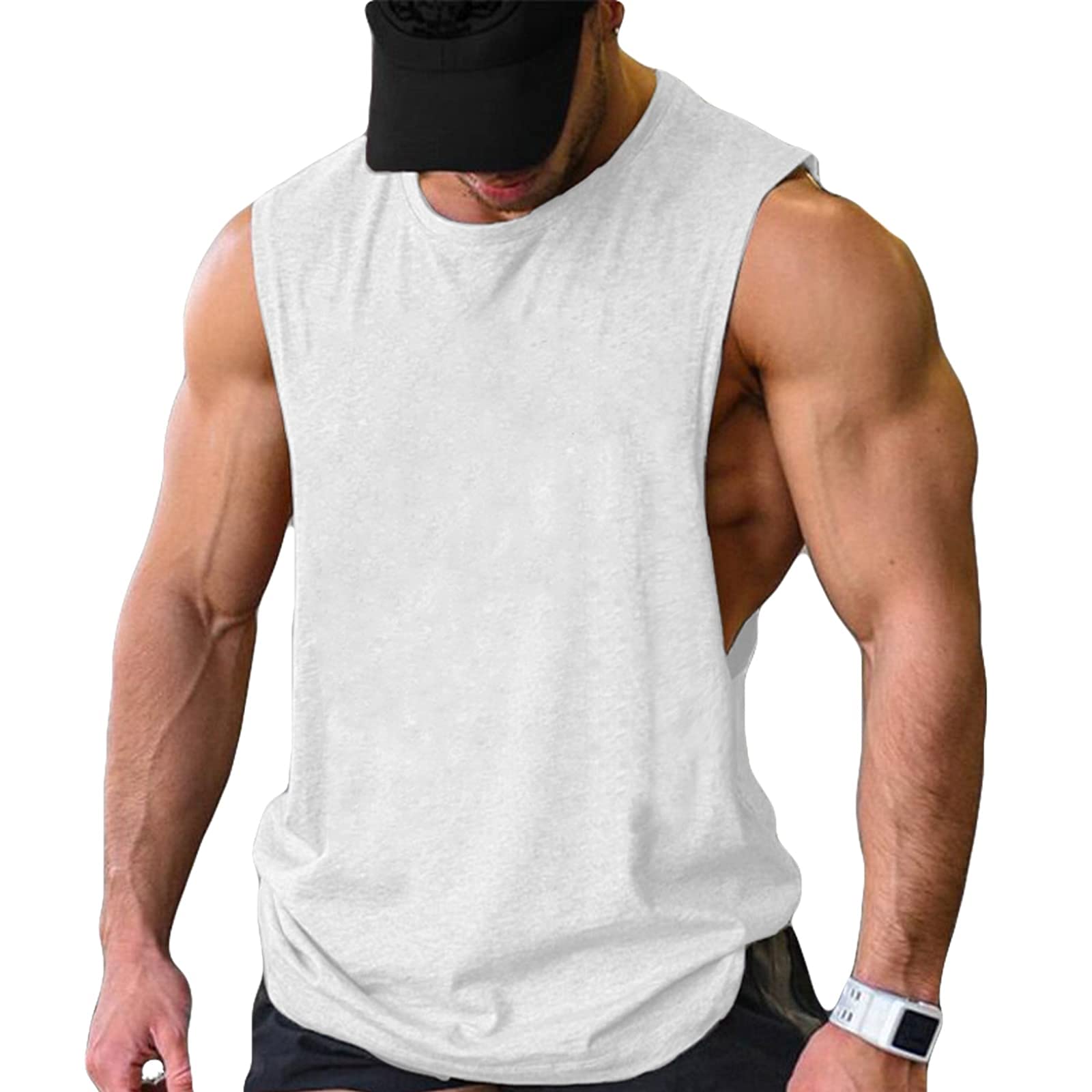 COOFANDY Men Workout Tank Top 2 Pack Gym Bodybuilding Sleeveless T Shirts