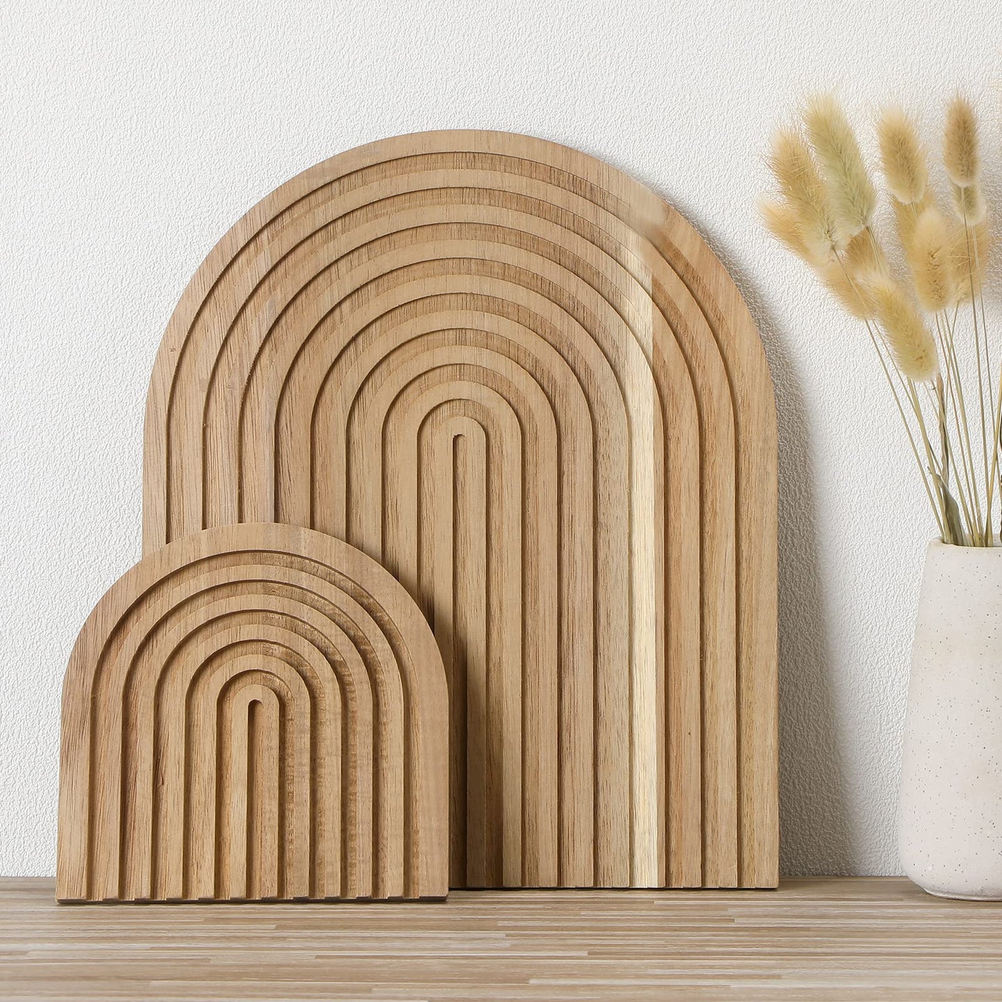 Chunful 2 Pcs Cutting Board Boho Kitchen Decor, Brown, Pine