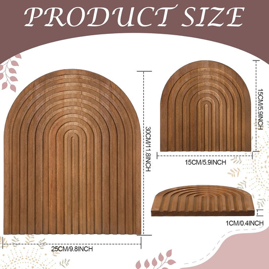 Chunful 2 Pcs Cutting Board Boho Kitchen Decor, Brown, Pine